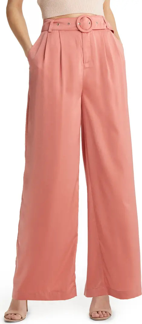 VICI Collection Belted High Waist Wide Leg Pants | Nordstrom | Nordstrom