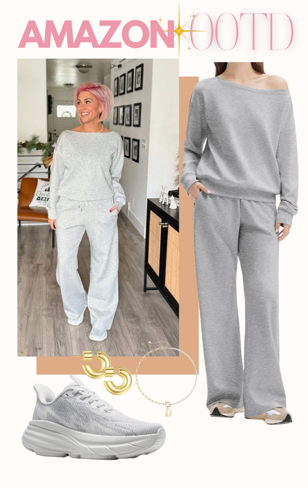 These lounge sets are so comfy. Perfect for staying in! Set: Medium Shoes: TTS 

 #LTKootd #LTKSaleAlert