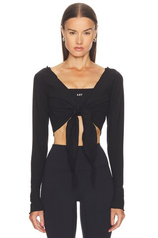 437 The Wrap Top in Black | FWRD 