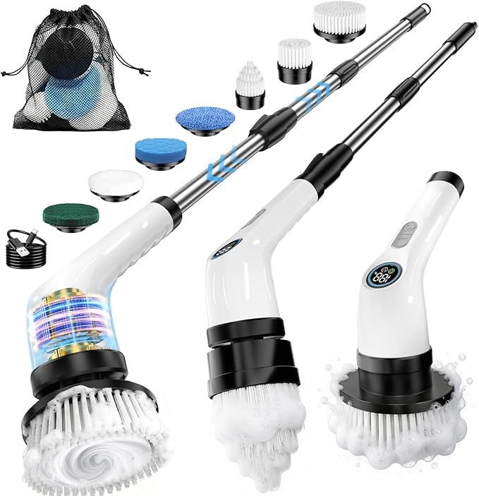 Amazon.com: Electric Spin Scrubber, Rechargeable with Upgraded Battery & Extended Runtime, IPX7 C... | Amazon (US)
