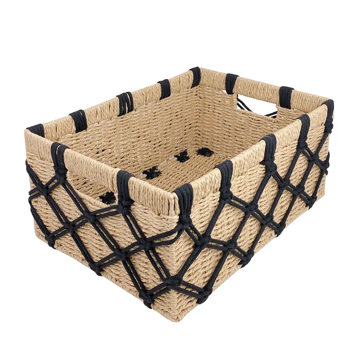 Belle Maison Paper Weave & Rope Basket | Kohl's