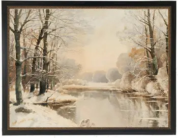 Vintage Oil Painting of Snowy River Scene | Nordstrom