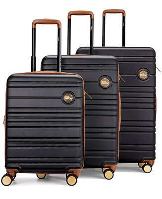 Brickell 3 Piece Expandable Retro Spinner Luggage Set | Macy's
