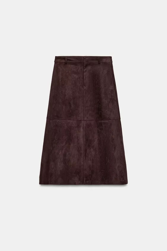 FAUX SUEDE CAPE SKIRT | Zara US