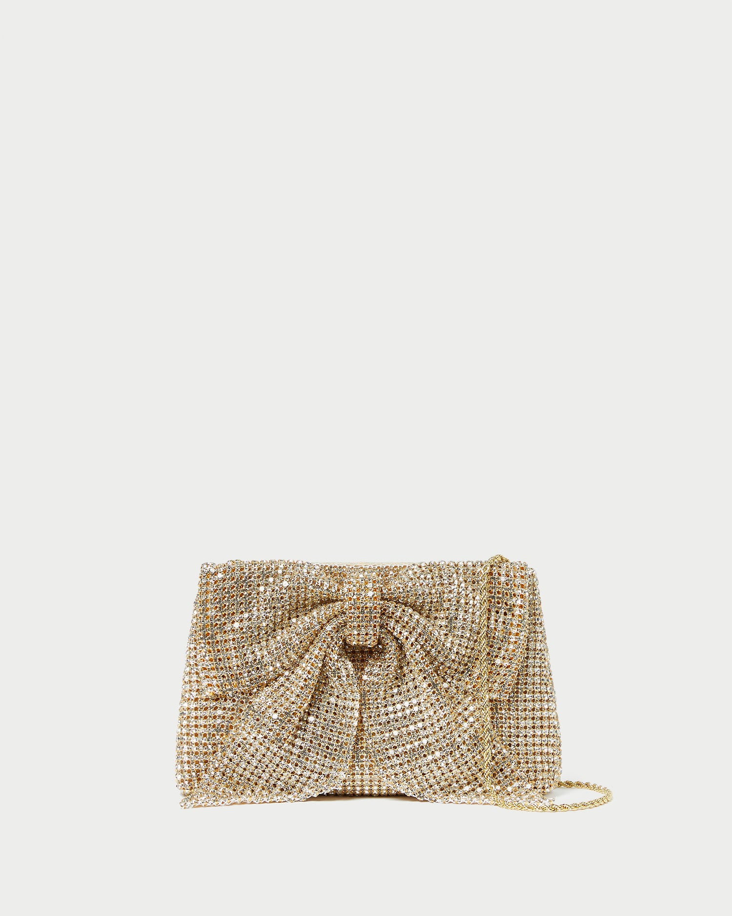 Jolene Gold Diamanté Bow Clutch | Loeffler Randall