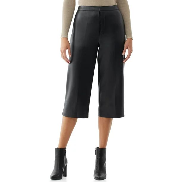 Scoop Women's Vegan Faux Leather Culottes | Walmart (US)