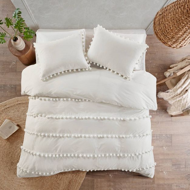Elly Pom Pom Cotton Comforter Set | Target