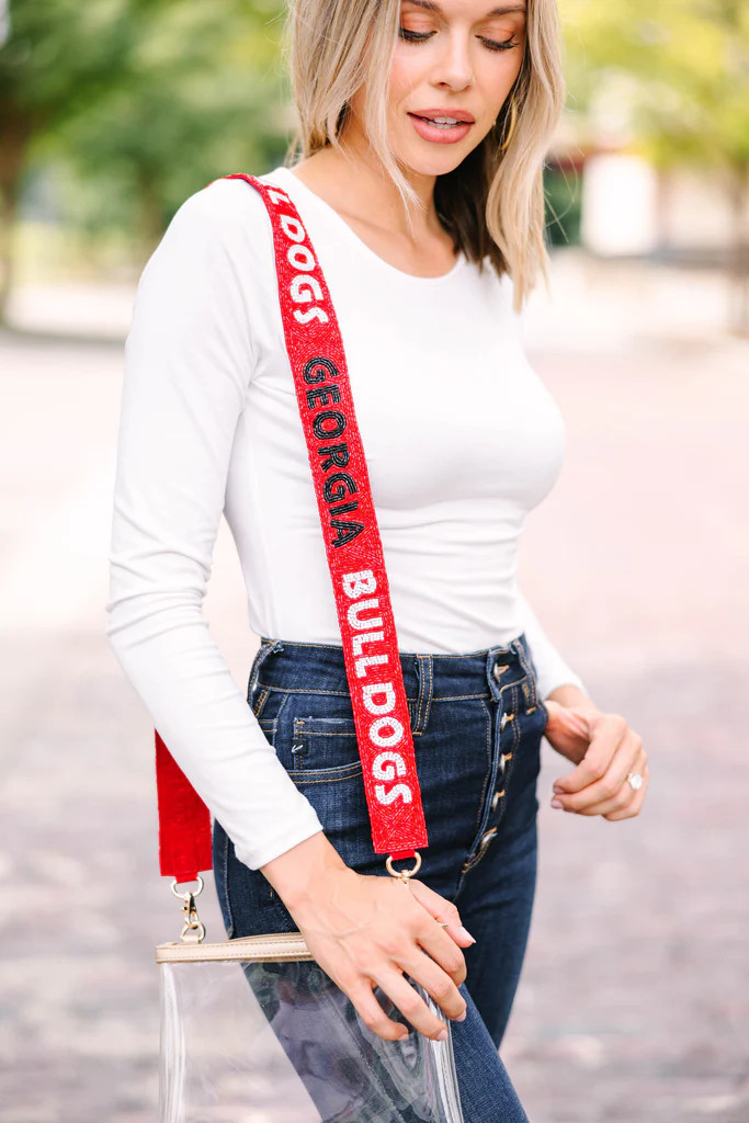 Treasure Jewels: Gameday Red Beaded Purse Strap | The Mint Julep Boutique