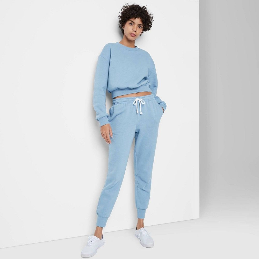 Women's High-Rise Sweatpants - Wild Fable Blue XXL | Target