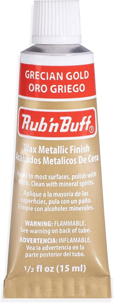 AMACO Rub n Buff Wax Metallic Finish - Rub n Buff Grecian Gold 15ml Tube - Versatile Gilding Wax ... | Amazon (US)