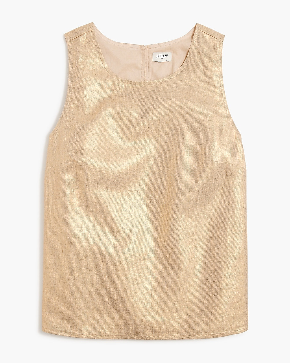 Shimmer linen-blend shell tank top | J.Crew Factory