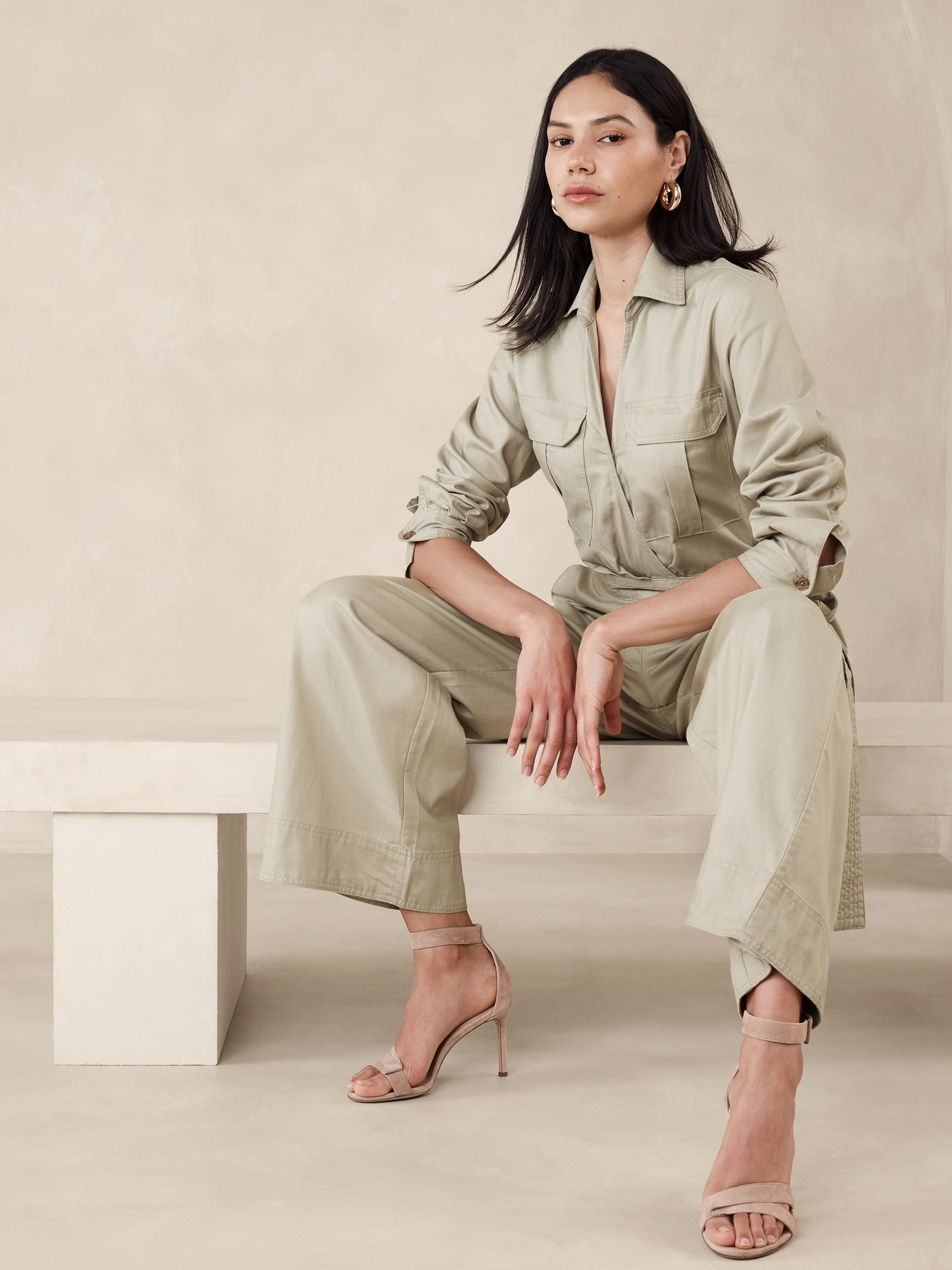 Twill Jumpsuit | Banana Republic Factory