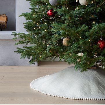 Felt Pom Pom Tree Skirt | West Elm | West Elm (US)