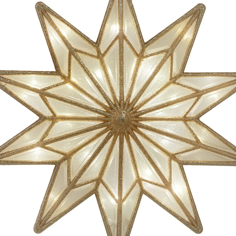 LED Snowflake Christmas Tree Topper, Gold, 13", by Holiday Time | Walmart (US)