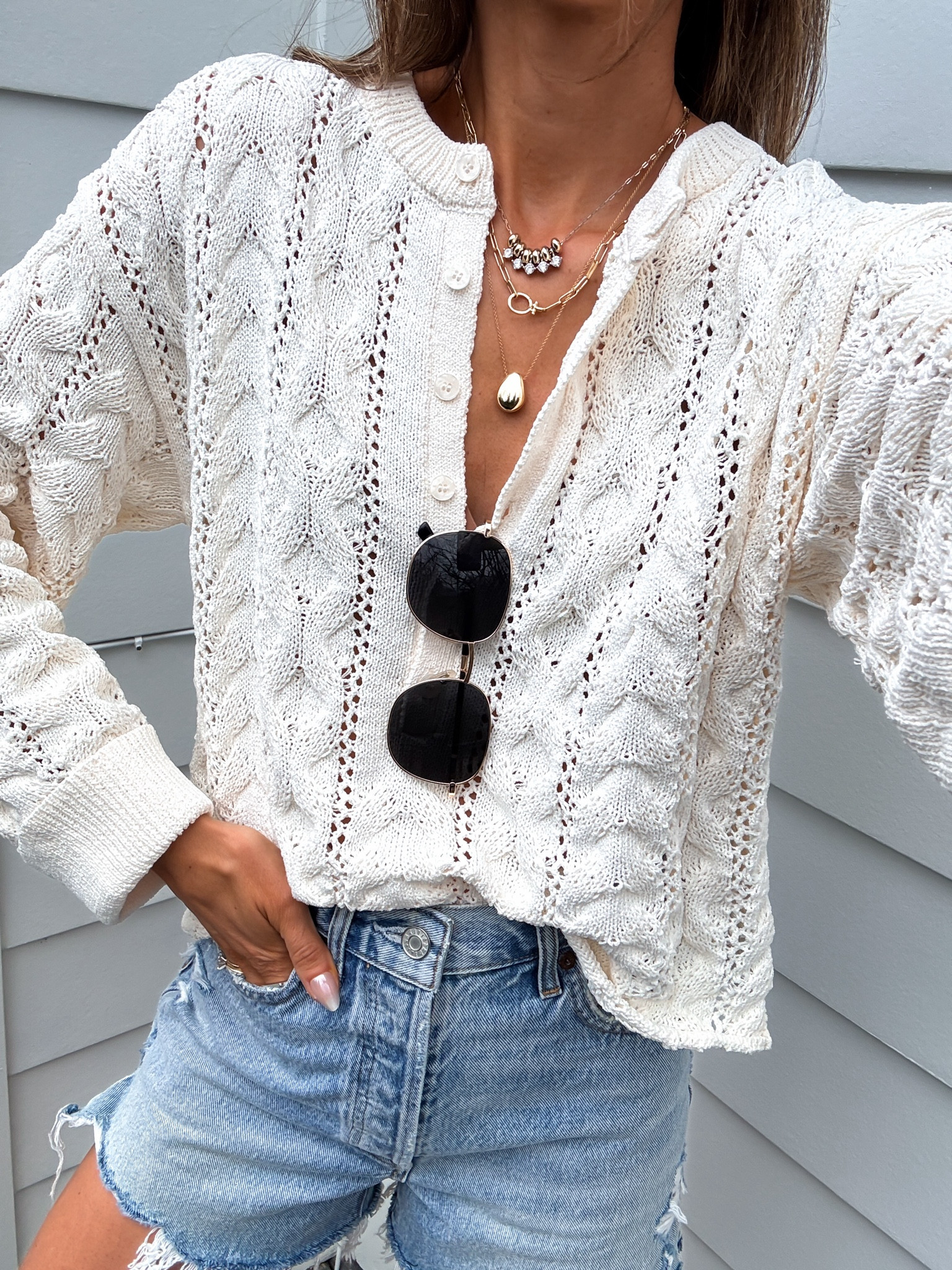 Wearing a small top and 25 in jean shorts 

#LTKFindsUnder100 #LTKFindsUnder50 #LTKSaleAlert