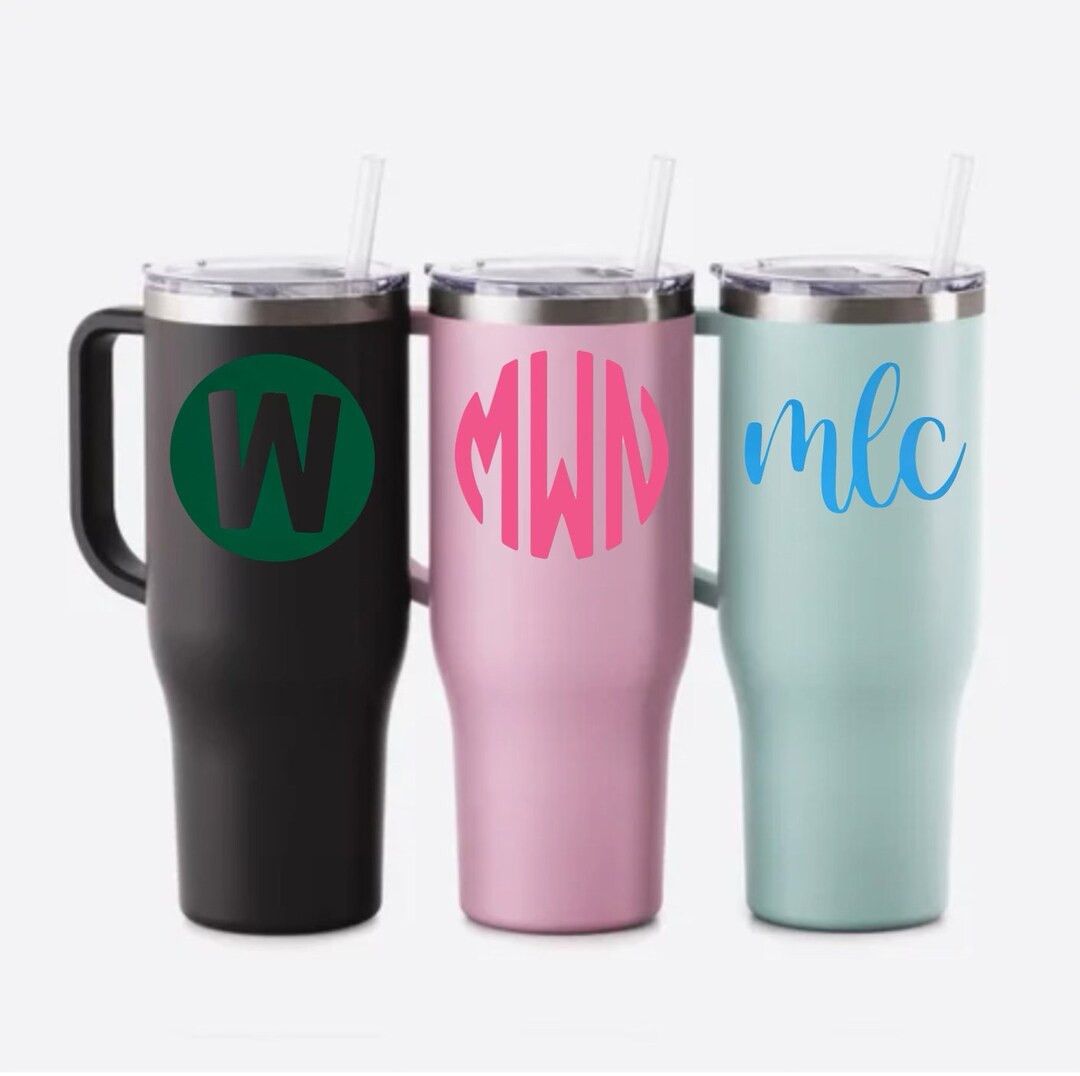 Large Handle Tumblers in Five Colors 40 Oz. - Etsy | Etsy (US)