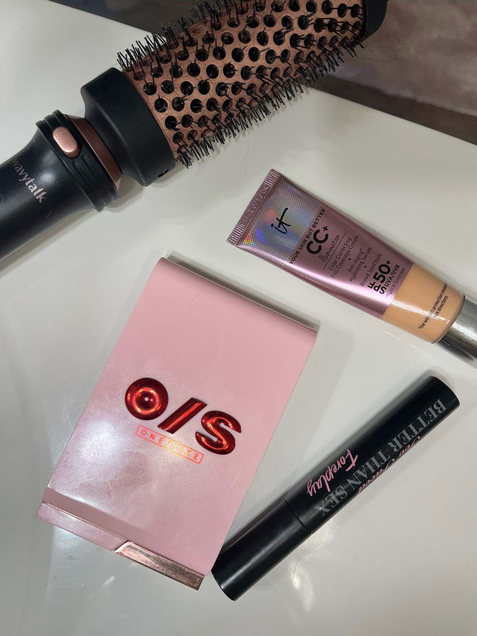 My everyday makeup and hair care products. Makeup over 40, blush, cream foundation, mascara 

#LTKBeauty #LTKOver40