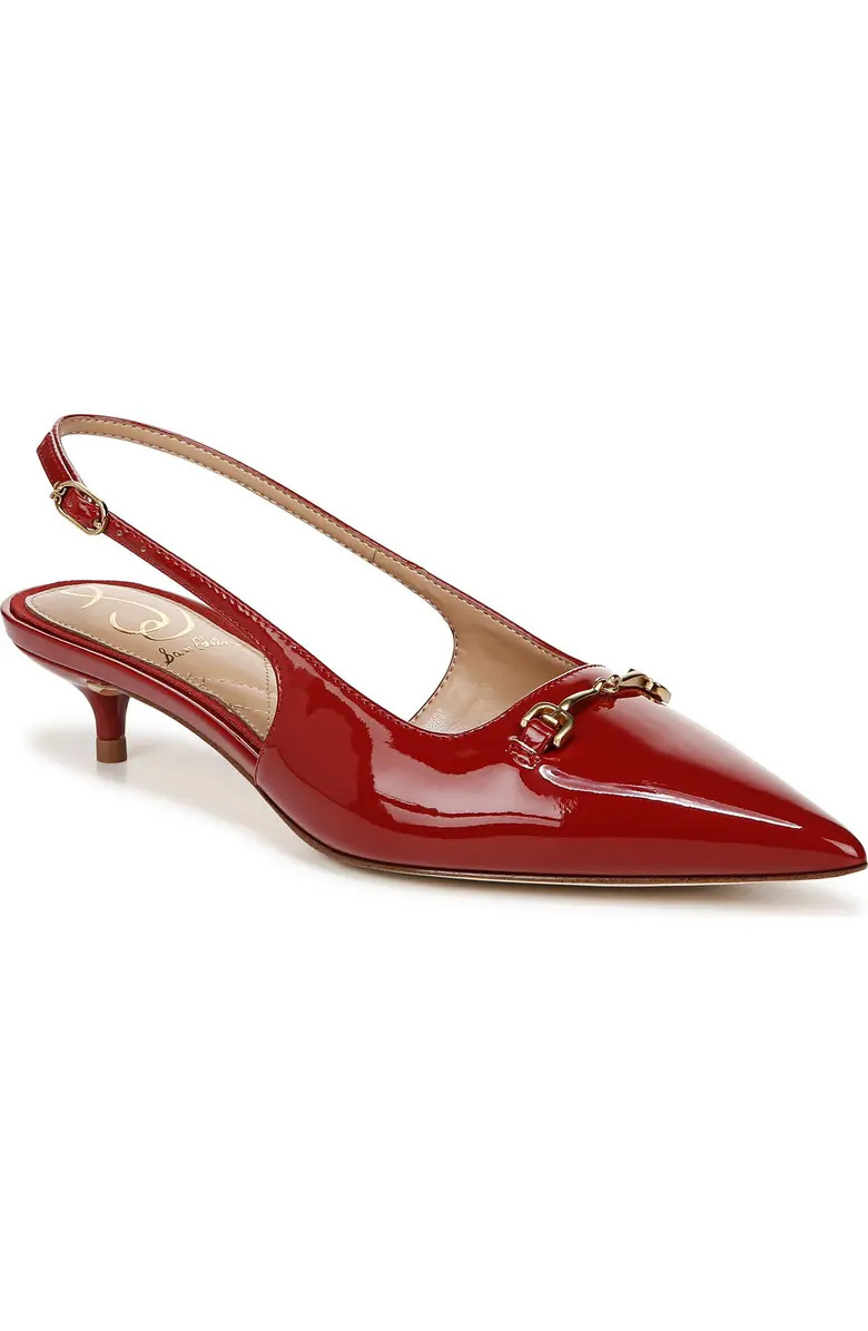 Sam Edelman Farrah Kitten Heel Pointed Toe Slingback Pump (Women) | Nordstrom | Nordstrom