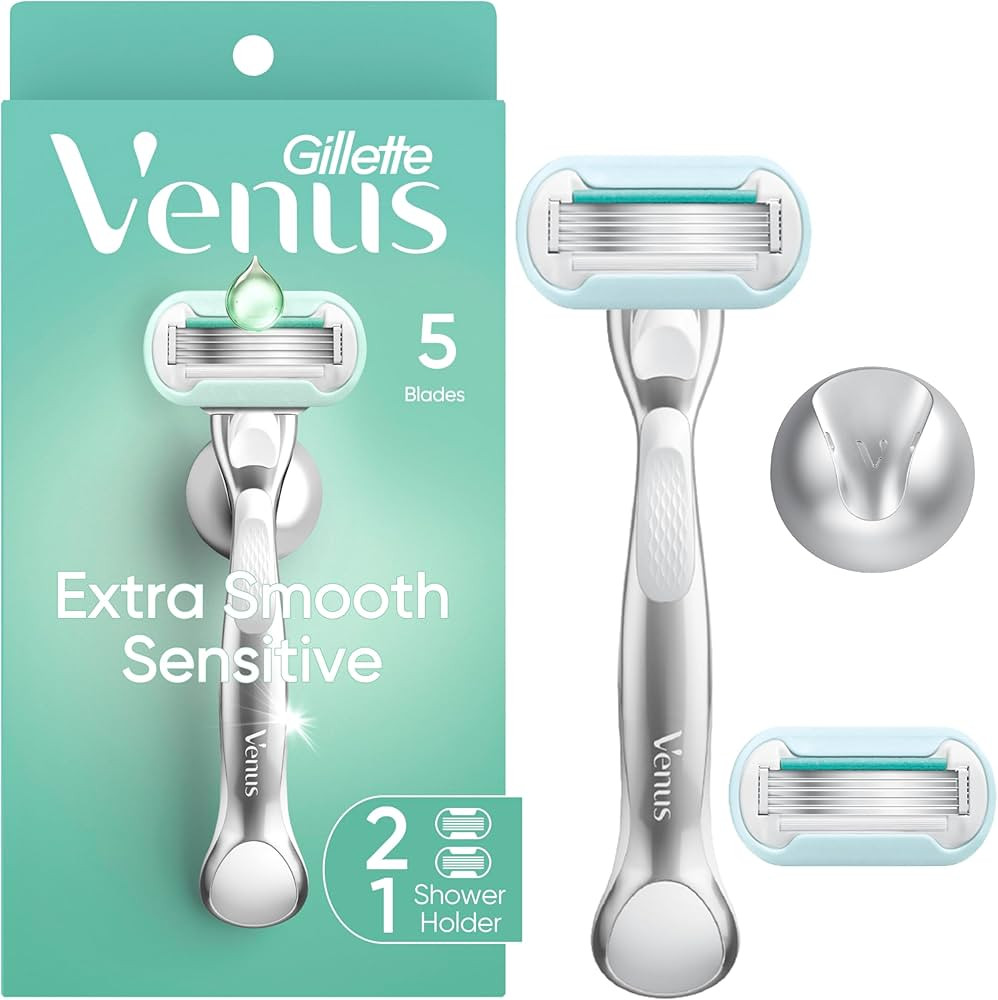 Gillette Venus Extra Smooth Sensitive Razor for Women, Includes 1 Reusable Razor Handle + 2 Refil... | Amazon (US)