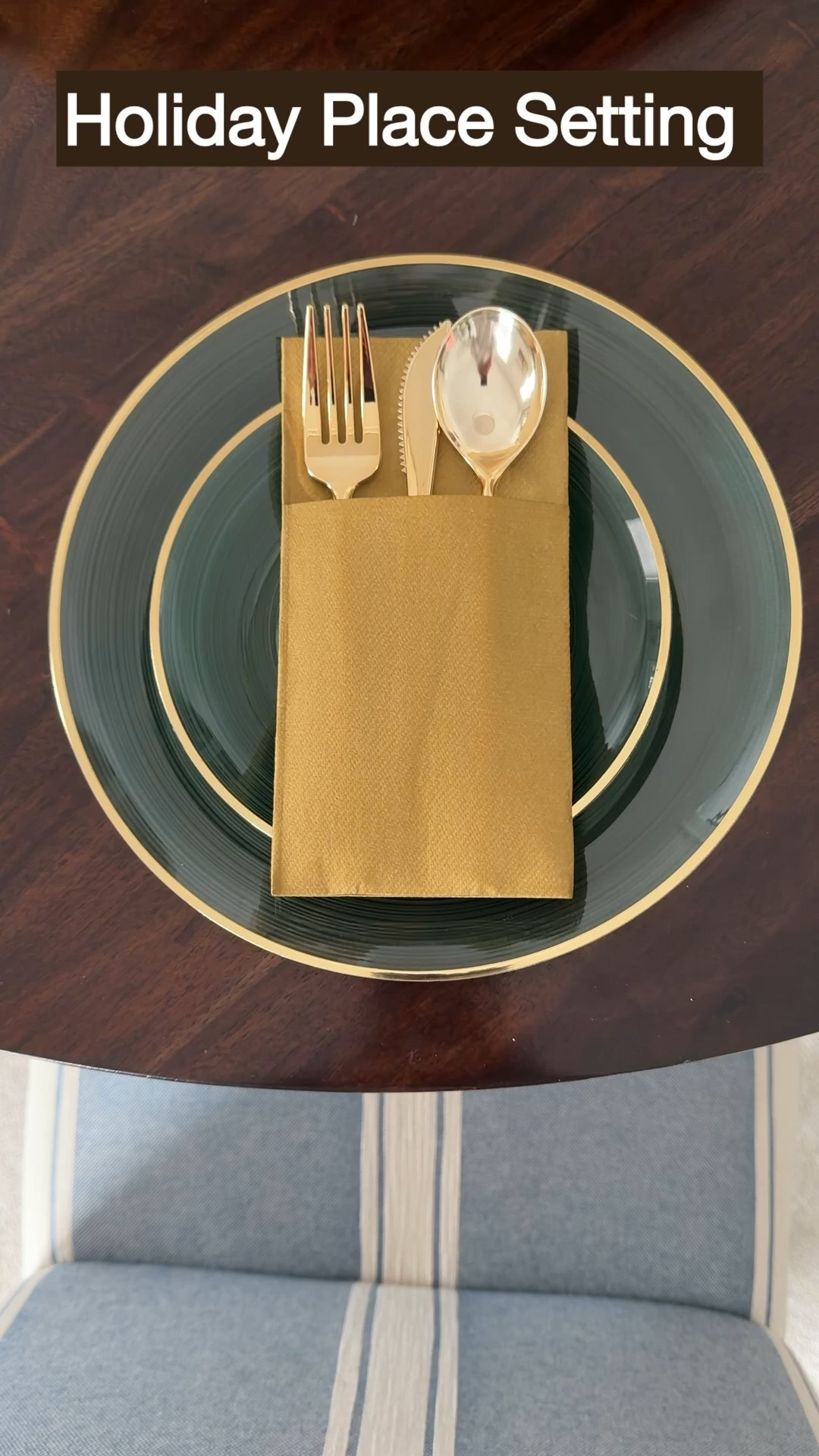 ✨Holiday Hosting Hack✨
I switched to elegant disposable place settings this year and I’m obsessed. They look like real glass and gold flatware, but make cleanup effortless which is a must when you have a very large family. 🍽️💛

Beautiful, practical, and lets me spend more time enjoying the holidays and less time doing dishes. Linking everything I used! 🎄✨

#LTKHoliday #LTKSeasonal #LTKHome