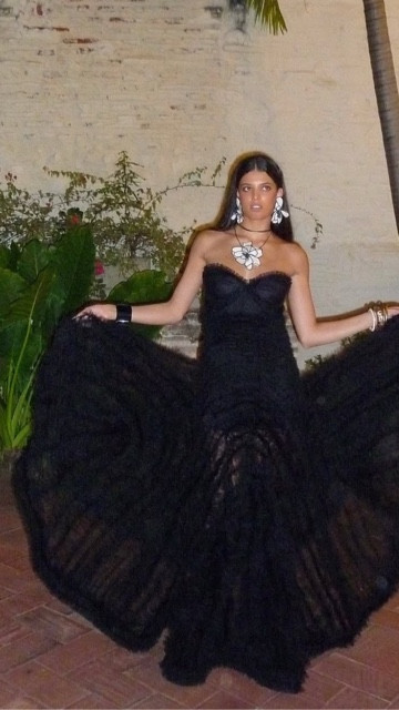 I stole my sister’s prom dress for this one