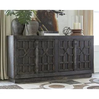 Roseworth Distressed Black Accent Cabinet - 72"W x 17"D x 36"H - On Sale - Overstock - 32912933 | Bed Bath & Beyond