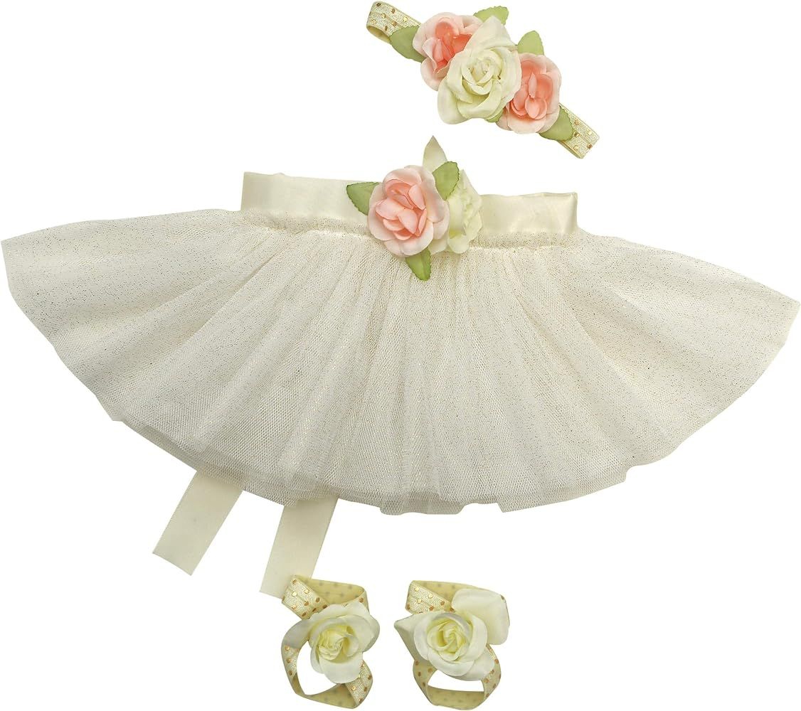 Newborn Baby Girl Tutu Set Skirt with Headband Photography Prop Outfit Clothes | Amazon (US)