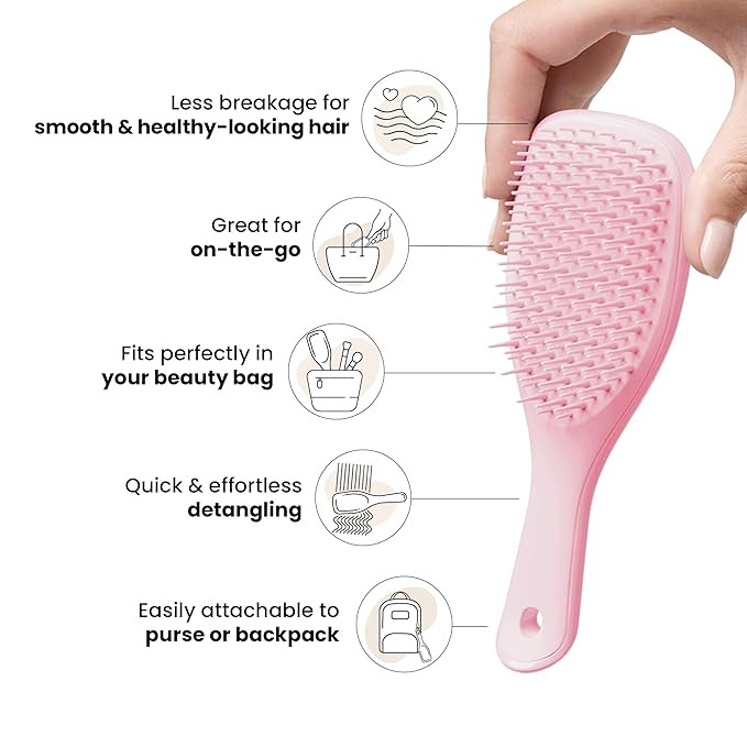 Tangle Teezer Ultimate Detangler Hairbrush, Eliminates Knots & Reduces Breakage, Mini Hair Brush ... | Amazon (US)