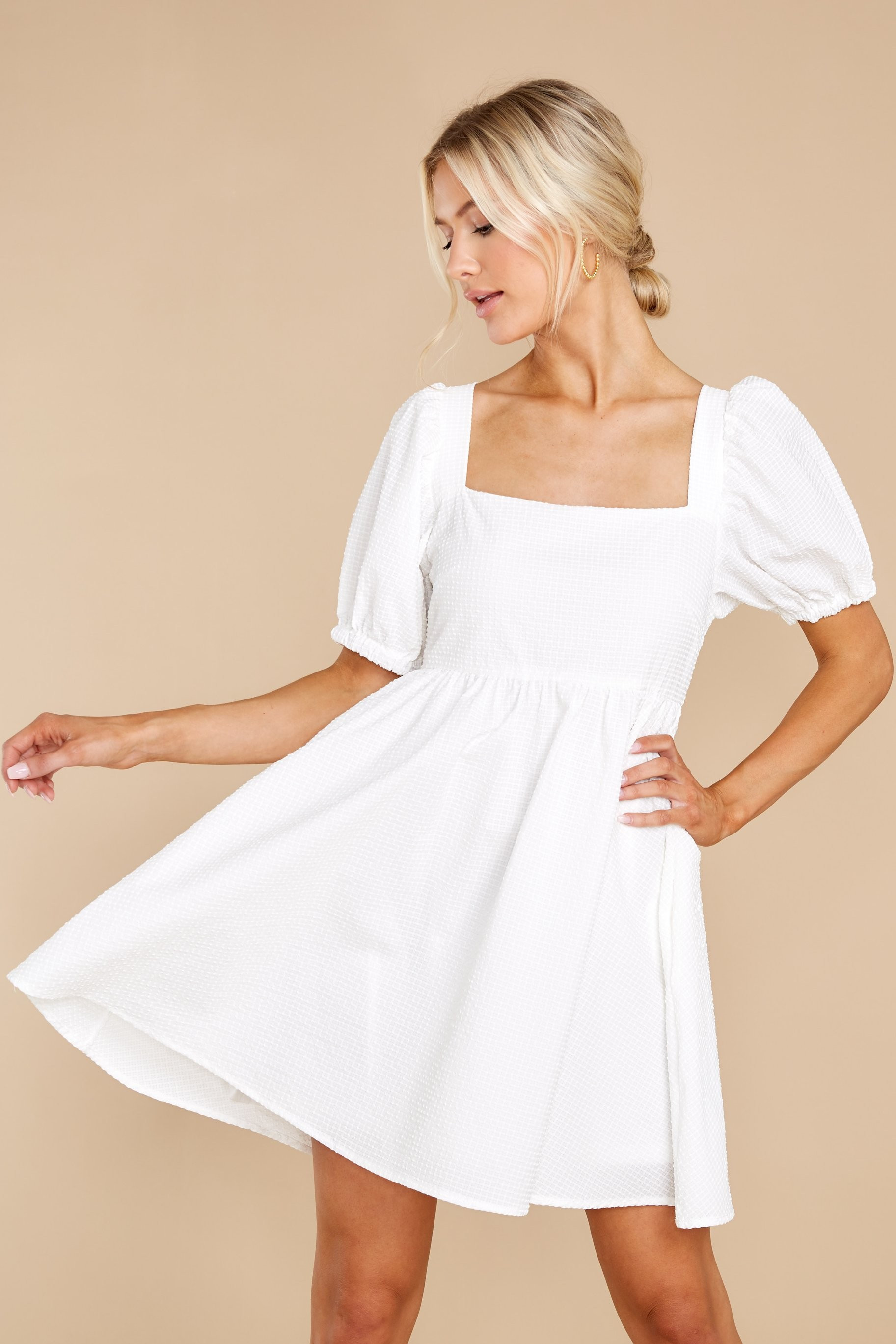 One Kiss Away White Dress | Red Dress 