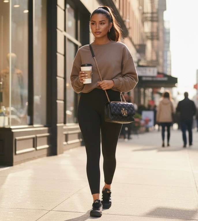 Morning coffee runs but make it chic ☕🤎
Wearing my go-to neutral crewneck, black leggings, and crossbody — the ultimate off-duty uniform that never fails. Perfect for errands, coffee dates, or travel days.
Linked my exact pieces plus affordable lookalikes below.

#LTKFallFashion #LTKStreetStyle #LTKUnder100 #LTKNeutralStyle #LTKEverydayOutfit #LTKInspo #LTKCasual #LTKTrend #LTKFinds

#LTKSeasonal #LTKFindsUnder50 #LTKFindsUnder100