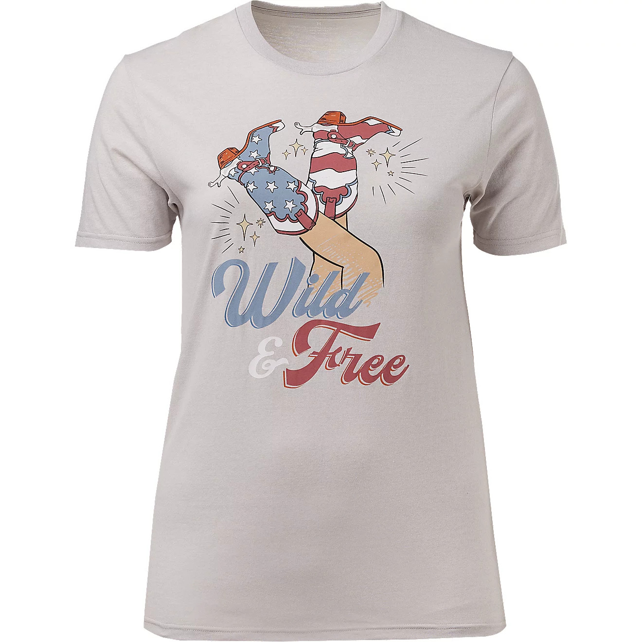 Academy Sports + Outdoors Women's Americana Wild And Free T-shirt | Academy Sports + Outdoors