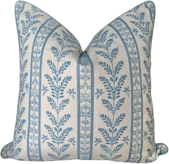 Grandmillennial Throw Pillow for Home Louis Blue and White Pillow Cover Grandmillennial Pillow Co... | Amazon (US)