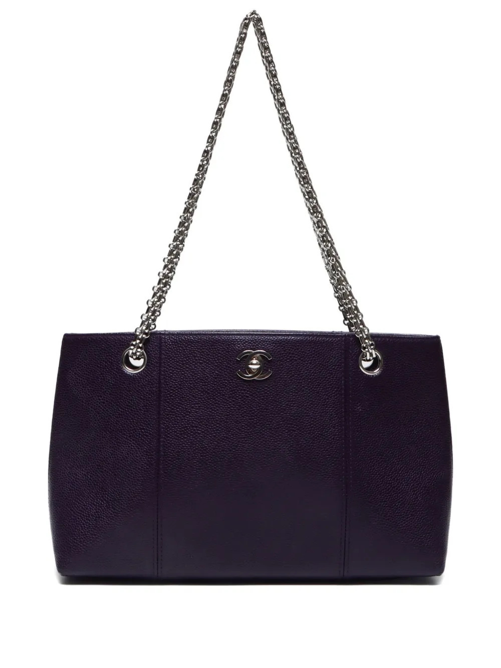 CHANEL Pre-Owned 2000-2001 small caviar-leather shoulder bag - Purple | Farfetch Global