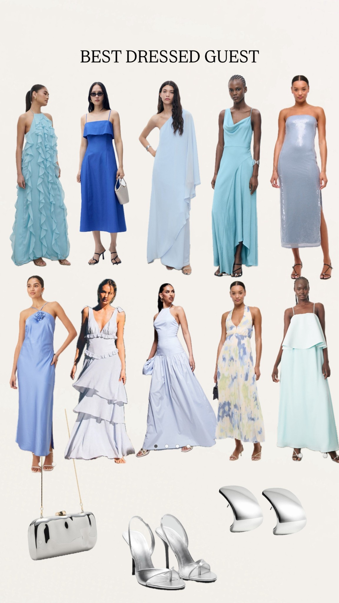 Best dressed guest 💙 something blue 

Wedding guest dress, occasion dress, black tie outfit, formal dress, dress to impress, wedding, wedding guest outfit 

#LTKwedding #LTKdresses #LTKpartywear