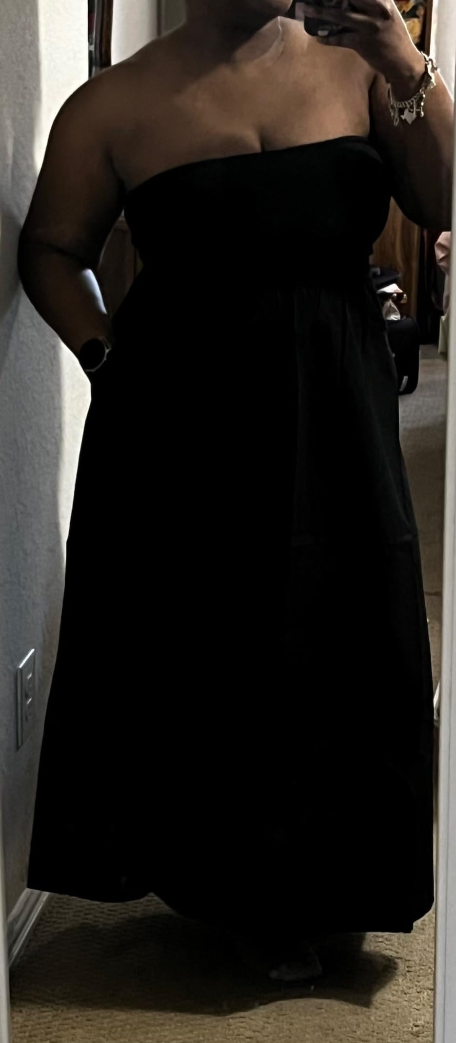 PRETTYGARDEN Women 2025 Summer Elegant Strapless Maxi Dress Tube Top Dress A Line Flowy Long Wedd... | Amazon (US)