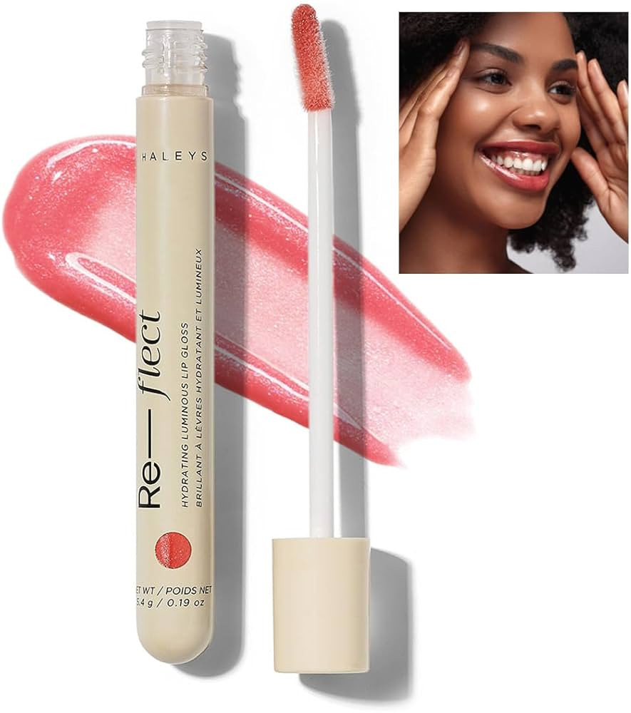 HALEYS Hydrating Luminous Lip Gloss (Pink Skies), Re-flect and hydrate, nourish, non-sticky, weig... | Amazon (US)