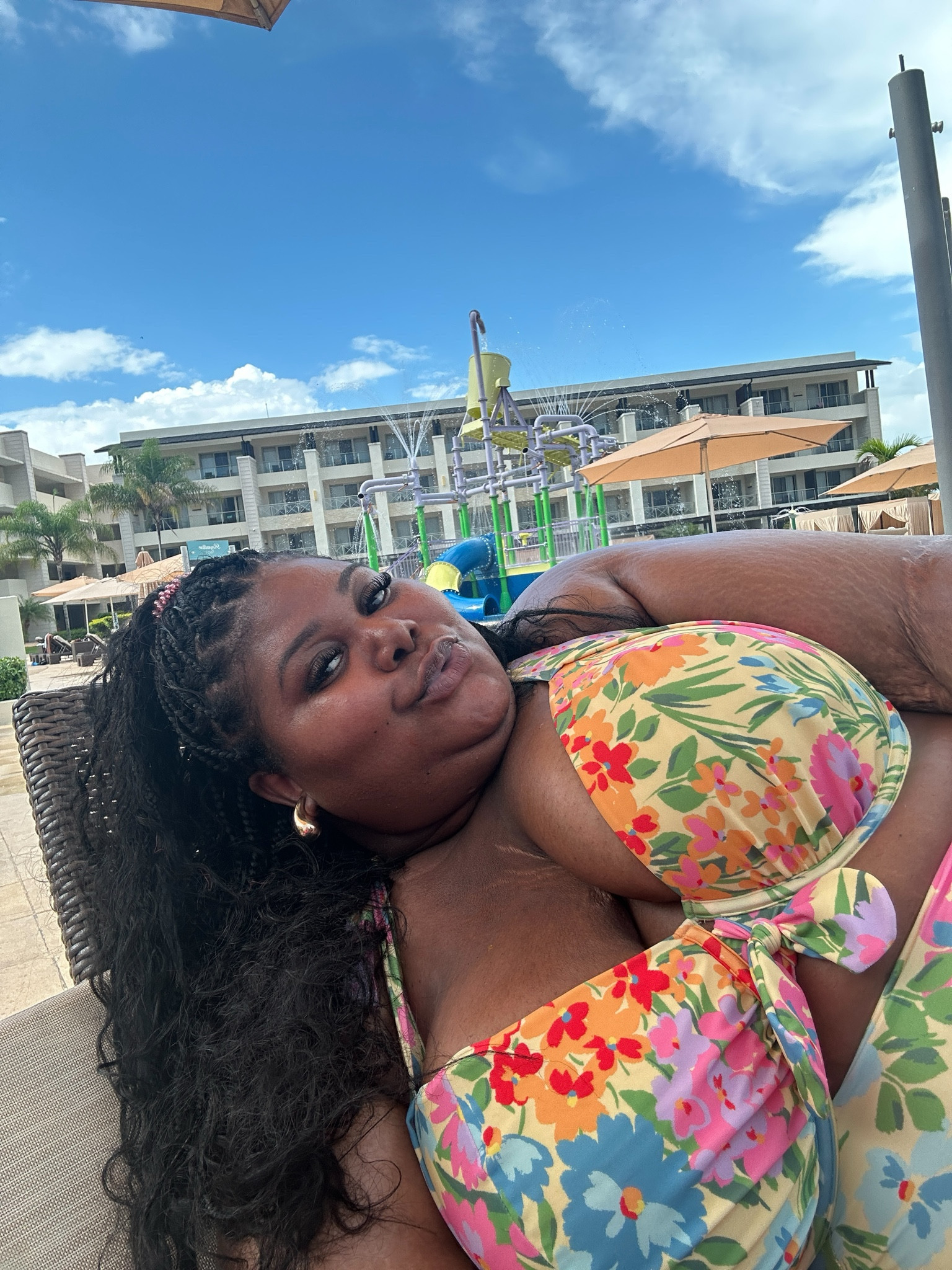 floral adore me swimsuit 
to look like the plus size boddie
that you are 