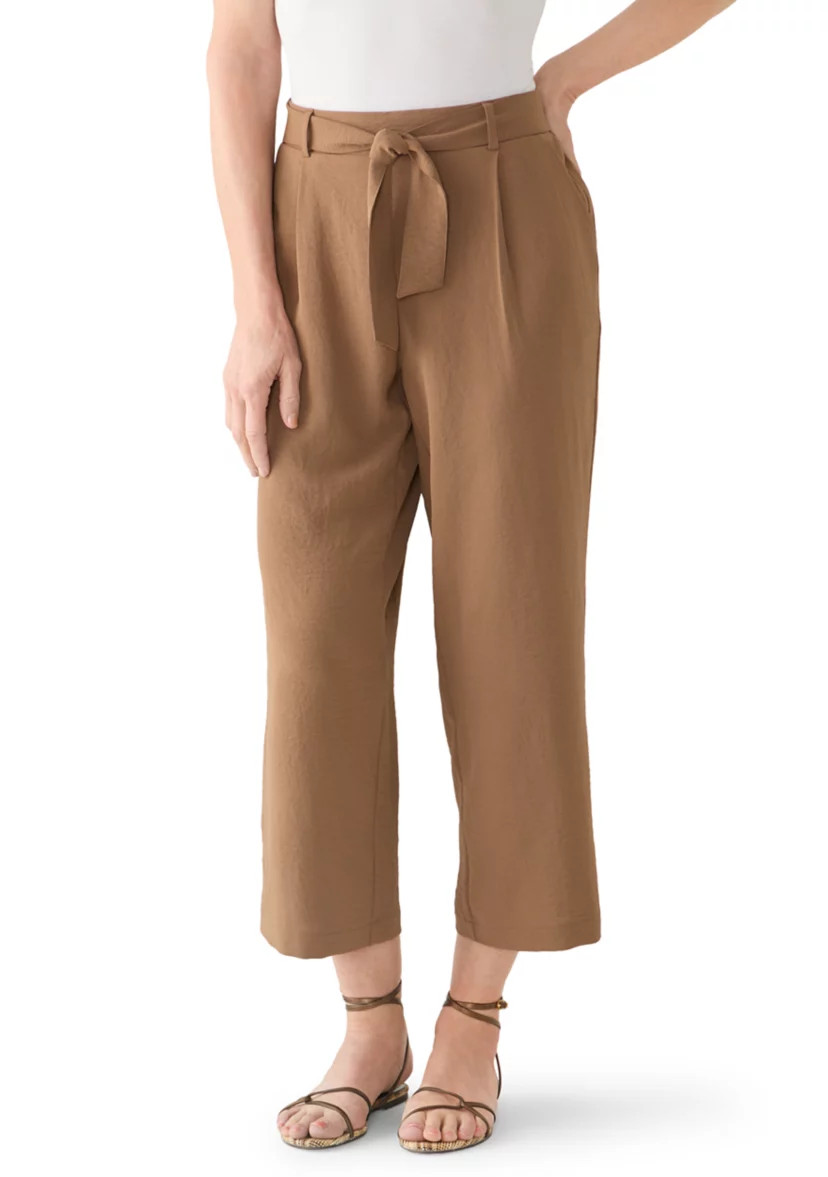 Women's Tie Waist Wide Leg Culottes | Belk