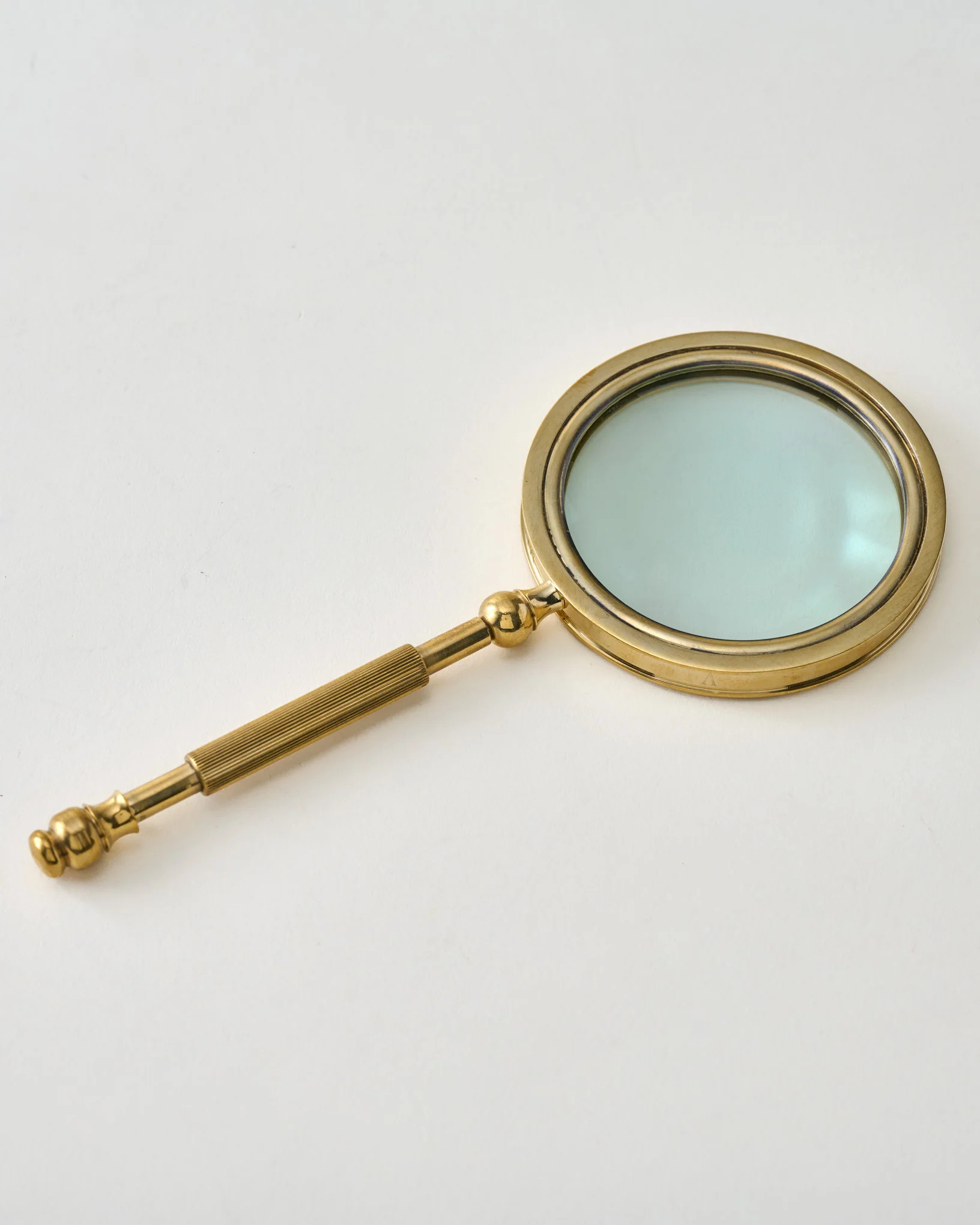 Solid Brass Ribbed Handle Magnifying Glass | Magnolia