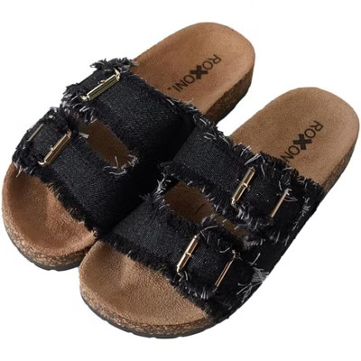 Roxoni Women's Double Buckle Sandals with EVA Insole & Non-Slip Sole | Target