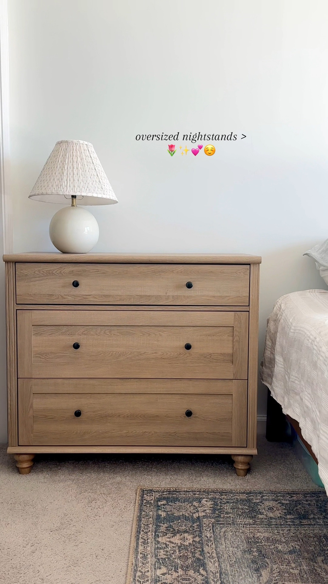 love an oversized nightstand!

dresser / nightstand / bedside / bedroom furniture / bedroom decor / child’s dresser / 3 drawer dresser

#LTKHome