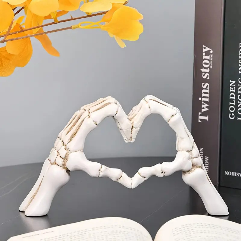 Creepy Cute: 1pc Resin Hand Bone Couple Statue - Perfect for Halloween Decor, Desk or Shelf Decor... | Temu Affiliate Program