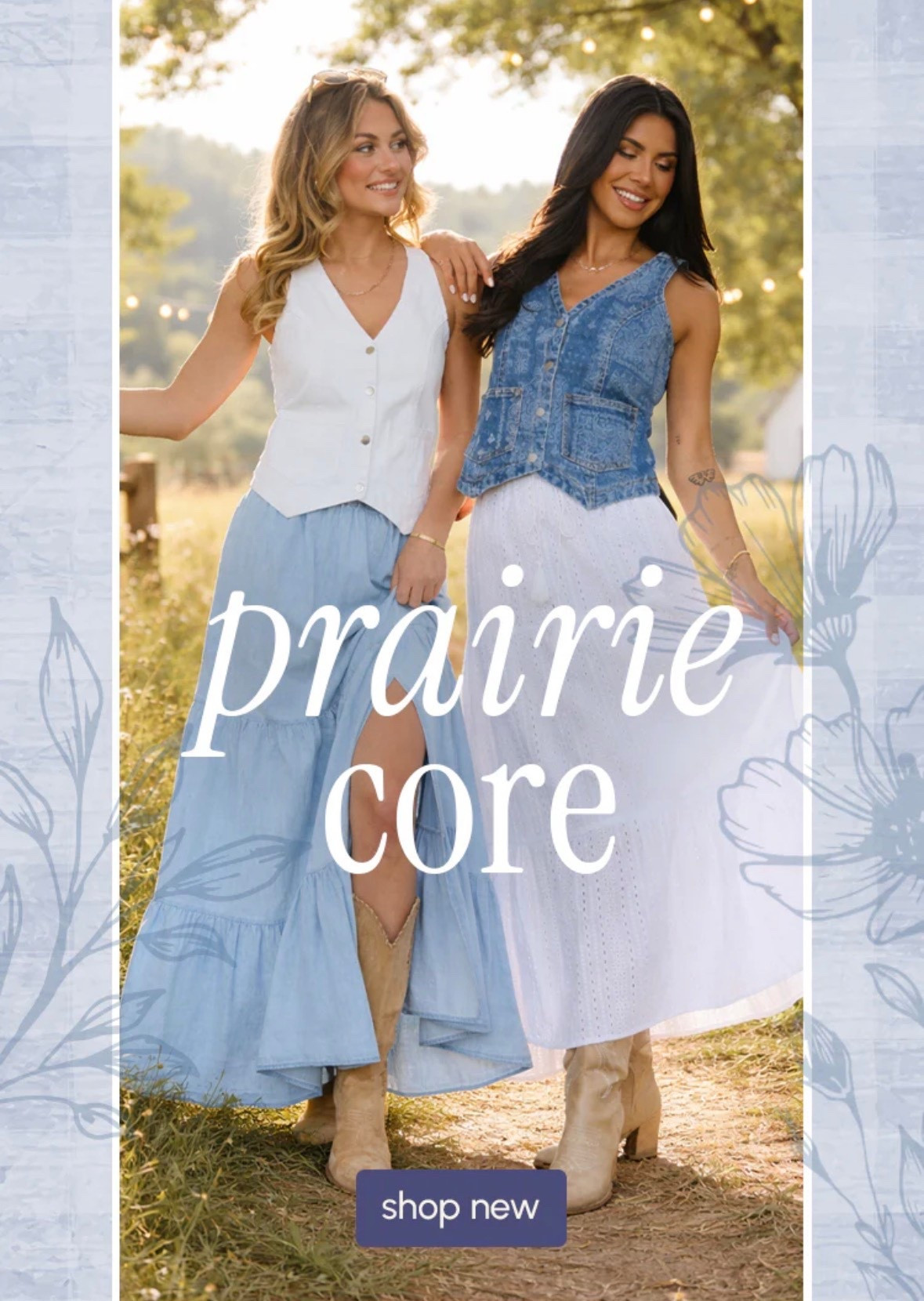 Spring outfits are officially here and I’m obsessed with this combo 🤍
A flowy maxi skirt + button-up sleeveless denim vest is the easiest outfit formula for spring. Light colors, effortless, and so flattering. Linking this Pink Lily look on my LTK because it’s one of those outfits you’ll reach for over and over.

#LTKSaleAlert #LTKSpringSale #LTKootd