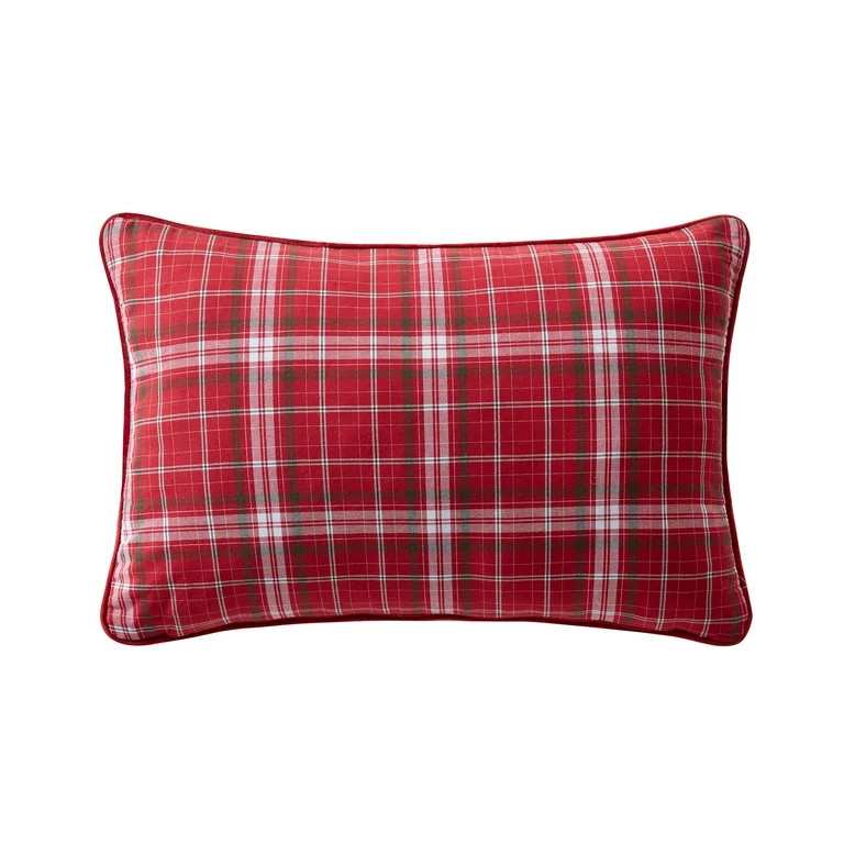 My Texas House Noel Plaid Cotton Decorative Pillow Cover, 14" x 20", Multi - Walmart.com | Walmart (US)