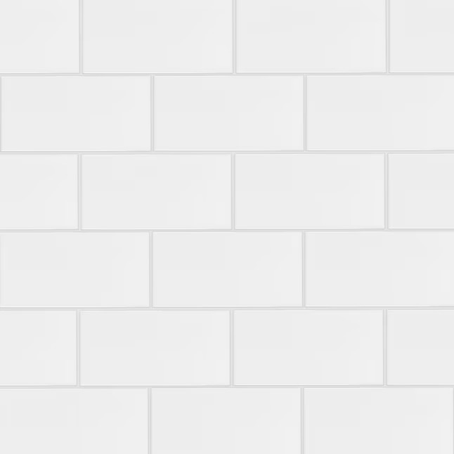 Satori Hudson Brilliant White Glossy 3-in x 6-in Glazed Ceramic Subway Wall Tile | Lowe's