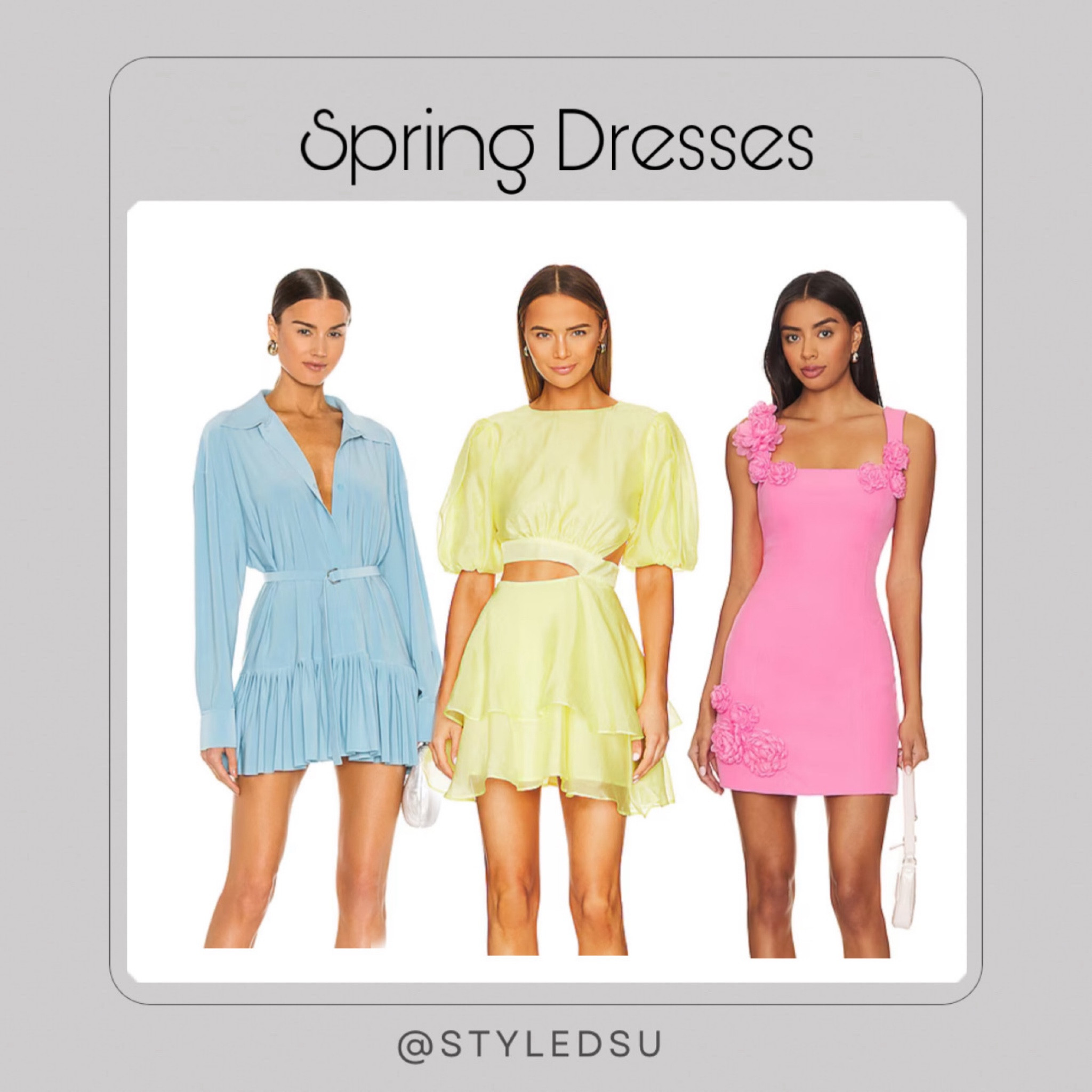 Blue dress. Yellow dress. Pink dress. Blue dresses. Yellow dresses. Pink dresses. 
Enya Organza Mini Dress in Sunshine
Bardot . 
Oversized Boyfriend Shirt Dress in Powder Blue
Norma Kamali . 
Trompe Dress in Pink
ELLIATT. 

Revolve spring finds. Revolve spring dresses. Revolve spring dress. 
Revolve dresses 
Revolve dress
Revolve wedding Guests dress 
Revolve haul .
wedding guest dress midsize summer wedding guest dress summer wedding guest dresses summer dress 2023 summer dresses. 
2024 dress wedding guest outfit womens dresses to wear to wedding dresses for wedding guest outfit special event dress evening gown evening outfits evening dress formal formal semi formal wedding guest dresses black tie optional occasion dress prom dress formal dress formal gown formal wedding guest dress formal maxi dress black tie dress black tie wedding guest dress summer black tie gown black tie event dress event outfit revolve wedding guest dress revolve summer cocktail dress cocktail wedding guest dress cocktail wedding guest dresses cocktail party dress cocktail outfit cocktail cocktail dress summer brunch outfit summer brunch dress summer fancy dinner outfit dinner date outfit night outfit dinner party outfit dinner dress dinner with friends dinner out dinner party outfits beach wedding guest dress beach wedding guest beach wedding dress gala gown gala dress ball gown summer gown elegant dresses elegant outfits spring date night outfits spring date night dress girls night out outfit girls night outfit summer going out outfits going out dress night out dress night dress date dress bachelorette party outfits bachelorette dress miami outfits miami dress miami style miami fashion miami night outfit mexico wedding guest mexico dress mexico vacation outfits 

beach vacation dress vacation style vacation wear vacation outfits resort looks resort wear dresses resort style resort wear 2023 midsize resort dress resort outfits spring wedding guest dress spring wedding guest dresses spring dress 2023 spring dresses 2023 . Wedding. Revolve wedding 


#LTKtravel #LTKfindsunder50 #LTKfindsunder100