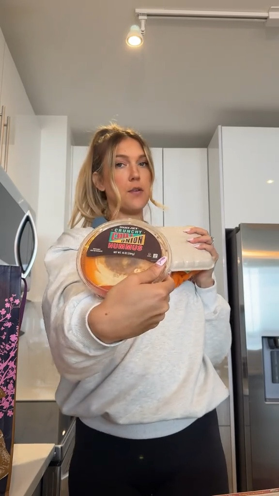 $130 trader joe’s haul snacks, breakfast & pregnancy sweets lol. i been living in this peloton x STAYCOOL Association sweatshirt.  

#LTKHome #LTKStyleTip #LTKFindsUnder100