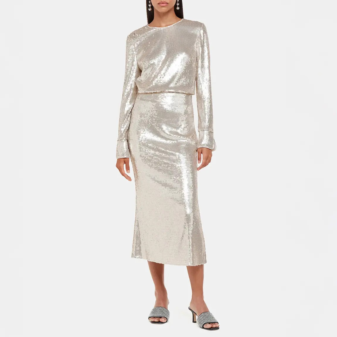 Silver Sequin Tunic Top | BrandAlley