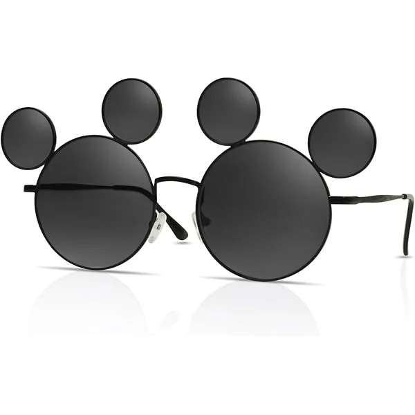 ZLCBMouse Ears Sunglasses for Women Men, Black Cartoon Sun Glasses with Case, Theme Park Accessor... | Walmart (US)