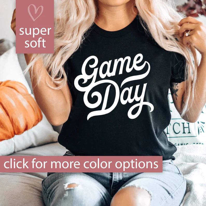 Game Day Shirt for Women, Sports Shirt for Game Day, Game Day Tshirt, Game Day T Shirt, Game Day ... | Etsy (US)